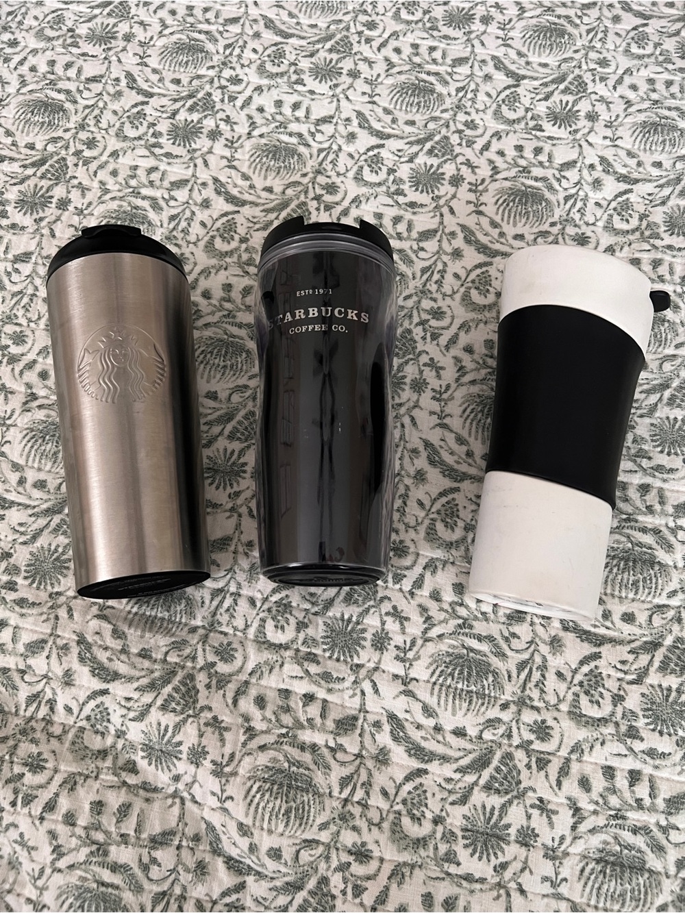 3 Starbucks Travel Tumblers Stainless Steel Acrylic Barista Ceramic Silicone